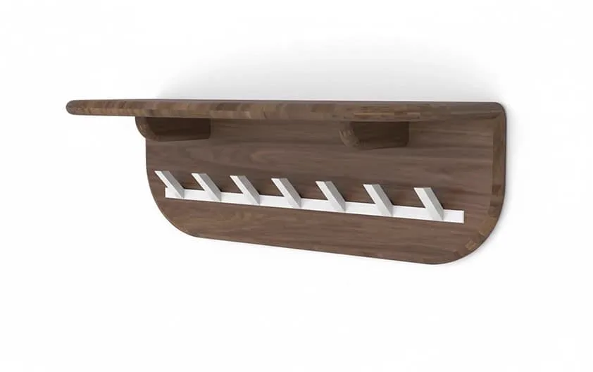 Coat rack Aruba 60 with hat shelf and 7 hooks - MySons