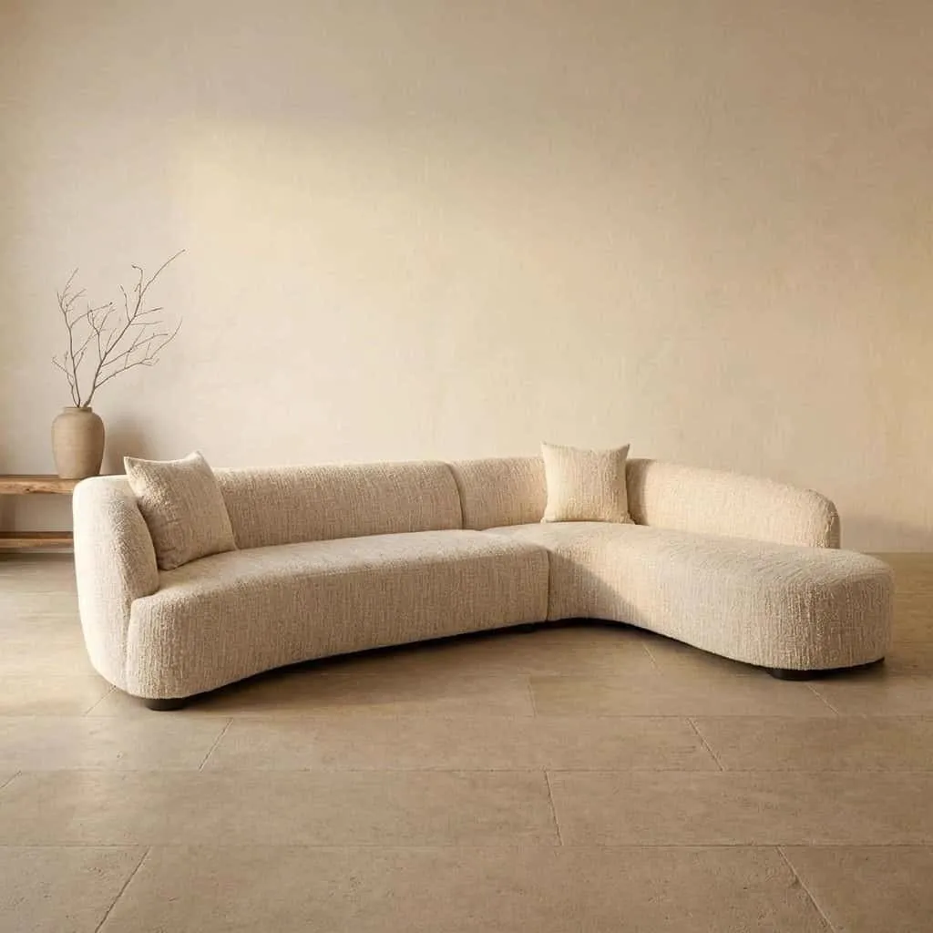 Pandora Sofa in Beige Angora, Lounge Right - Richmond Interiors