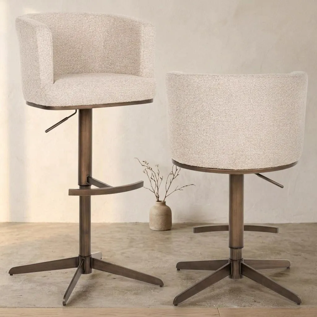 Cheyenne Bar Stool biscotti swivel - Richmond Interiors