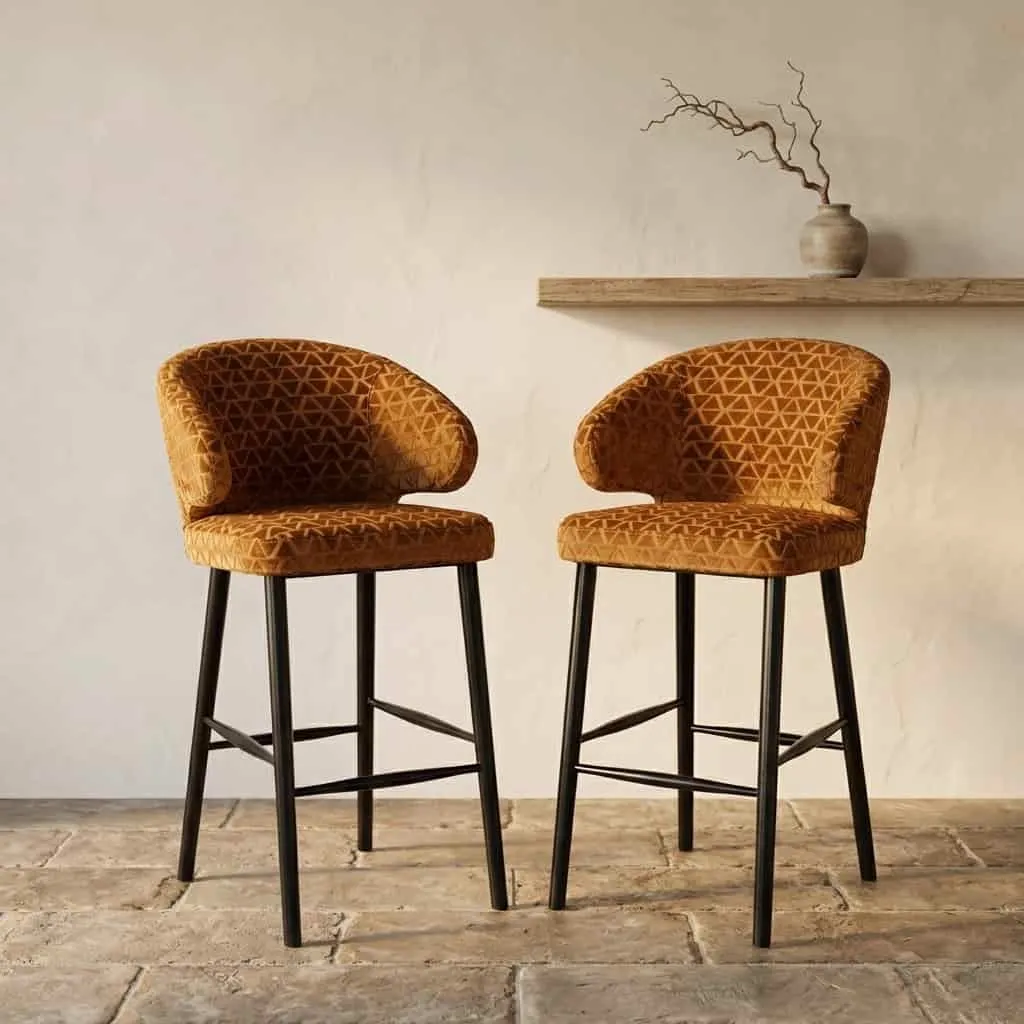 Bar Stool Indigo old gold triangle - Richmond Interiors