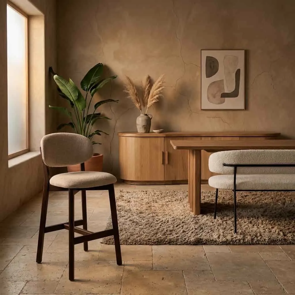 Bar Stool Mikky brown - taupe Moon