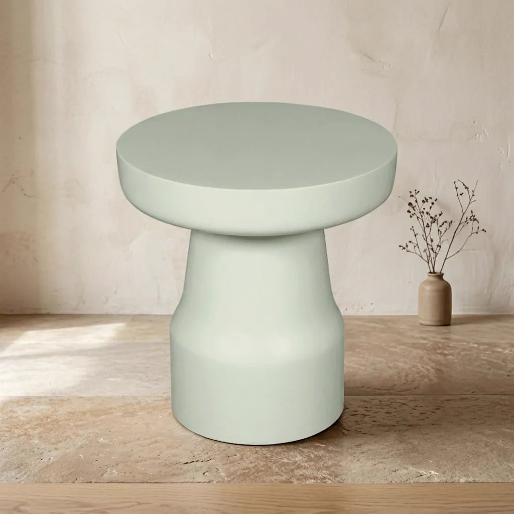 Beistelltisch Drum Grün Mangoholz 40 cm - Starfurn