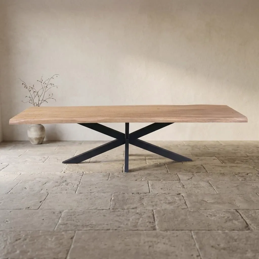 Dakota Tree Trunk Table Natural Mango Wood 300 cm - Starfurn