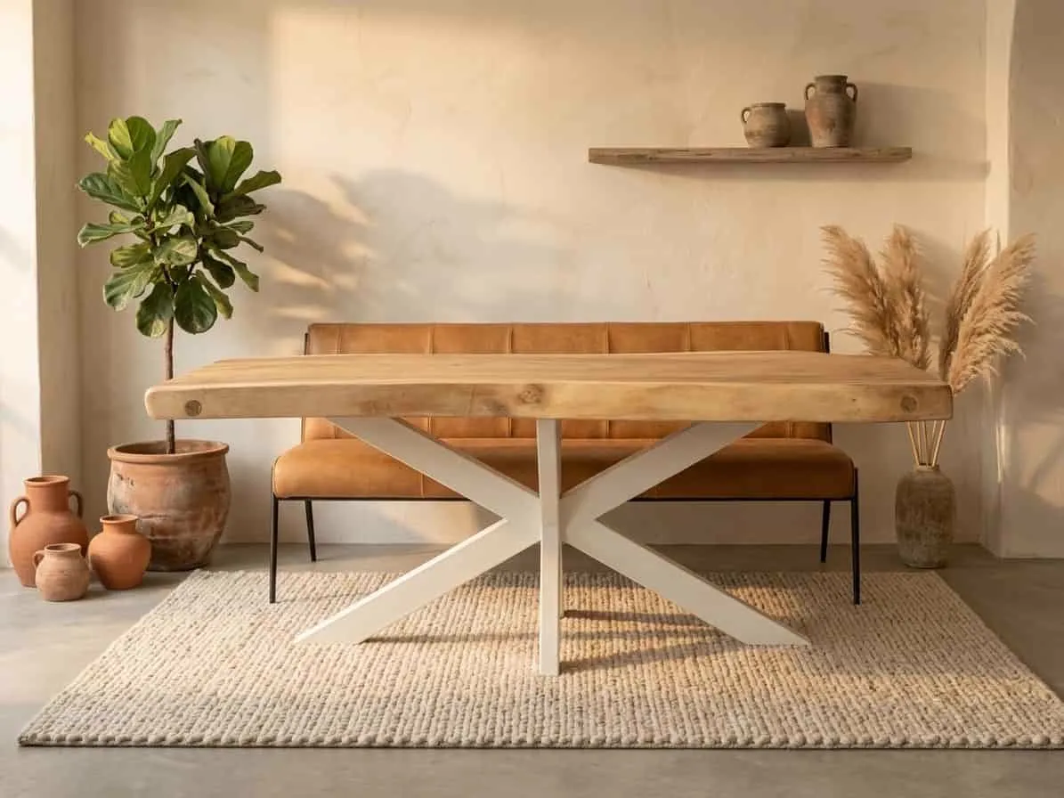 Suar wood tree trunk table 4 metres - World of Brosi