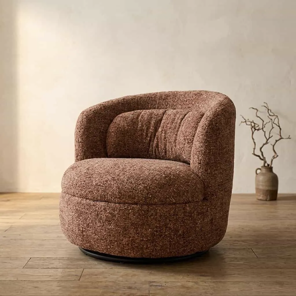 Britt Bordeaux Armchair - Livingfurn