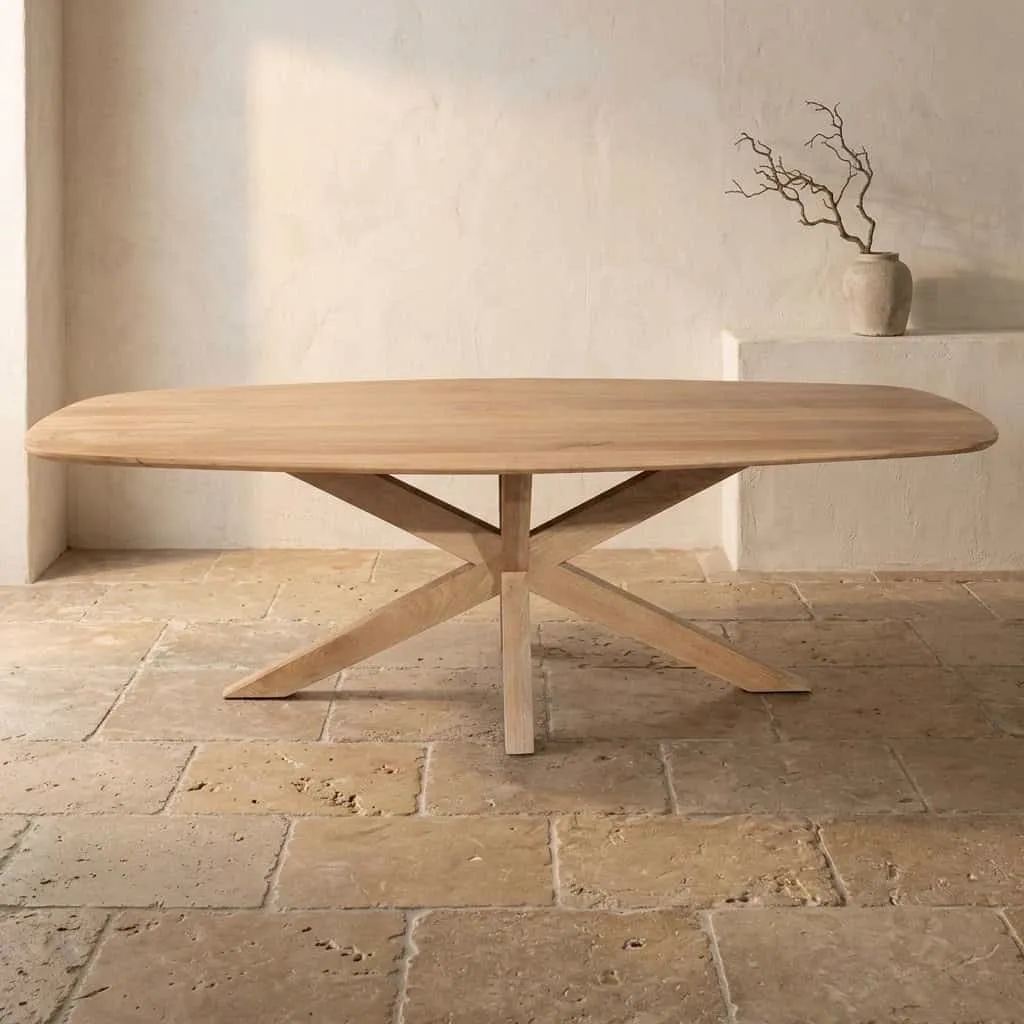 Deens ovale eettafel Nina Naturel Mangohout 210 cm - Starfurn