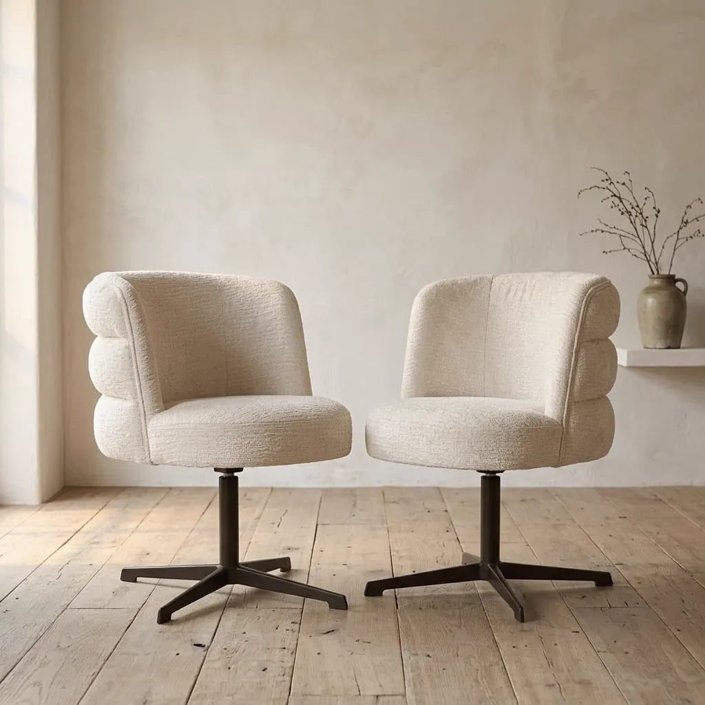 Dining chair Alexander Jones cream fusion swivel (Chadwick) - Richmond Interiors