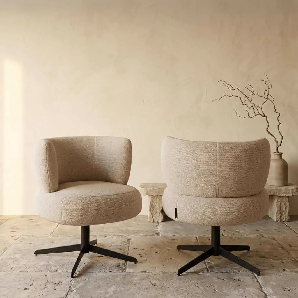 Dining chair Alexis biscotti swivel - Richmond Interiors
