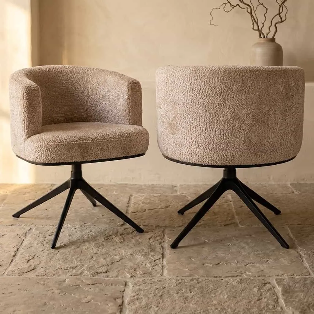 Eetkamerstoel Cheyenne lovely beige draaibaar - Richmond Interiors