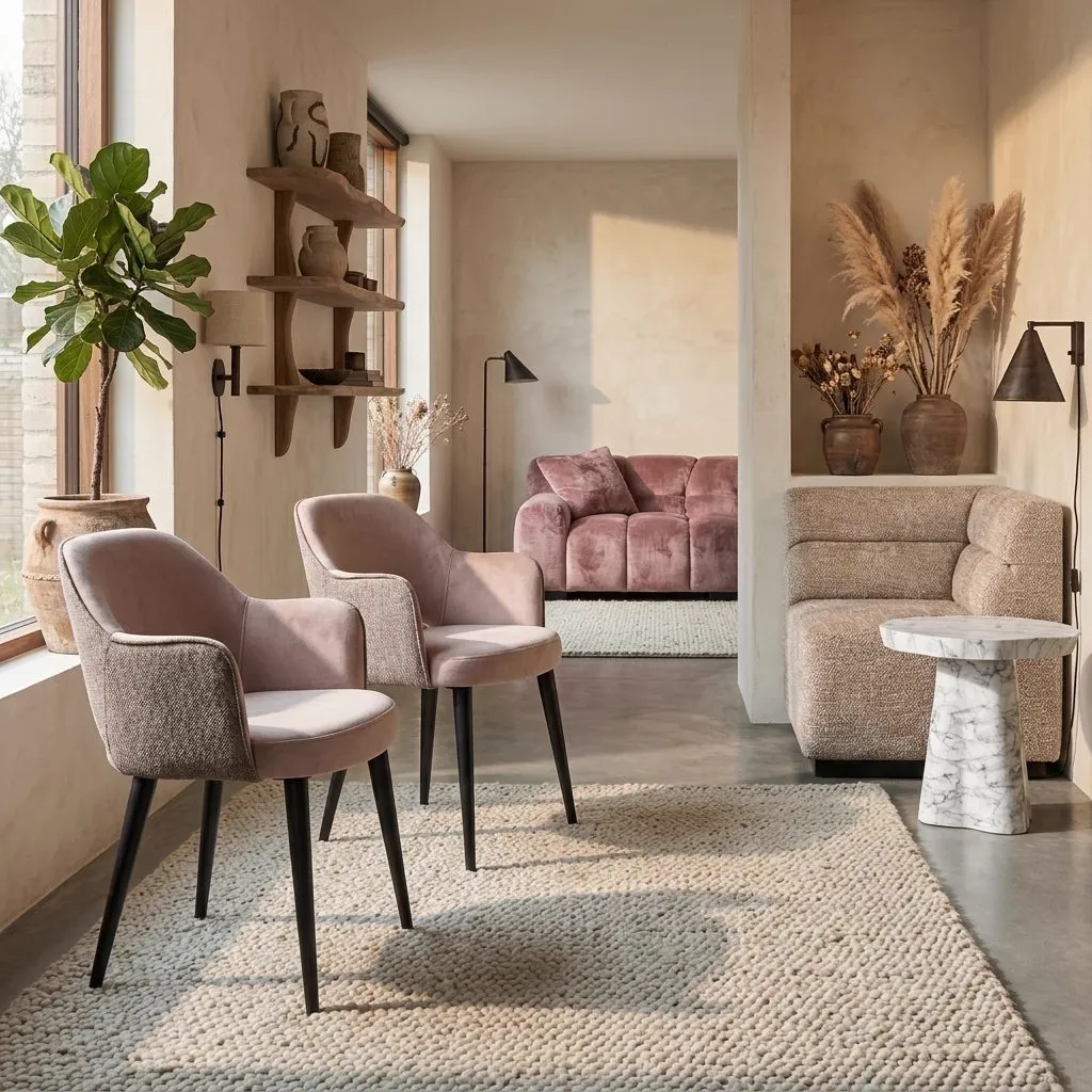 Giovanna dining chair alaska stone - Richmond Interiors