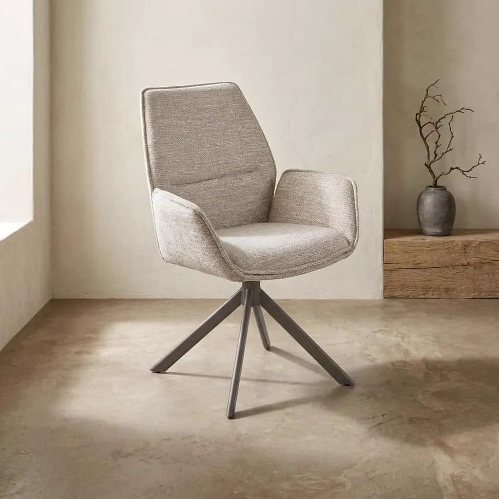 Esszimmerstuhl London | Be Great Cream | Anodic Braun - Moods Collection