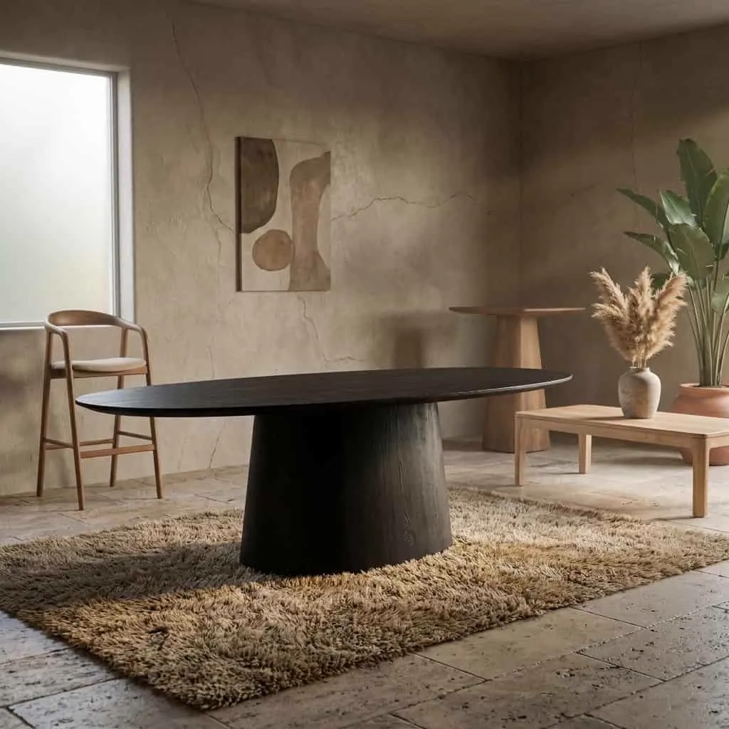 Esstisch Aron oval 250x110 - schwarz