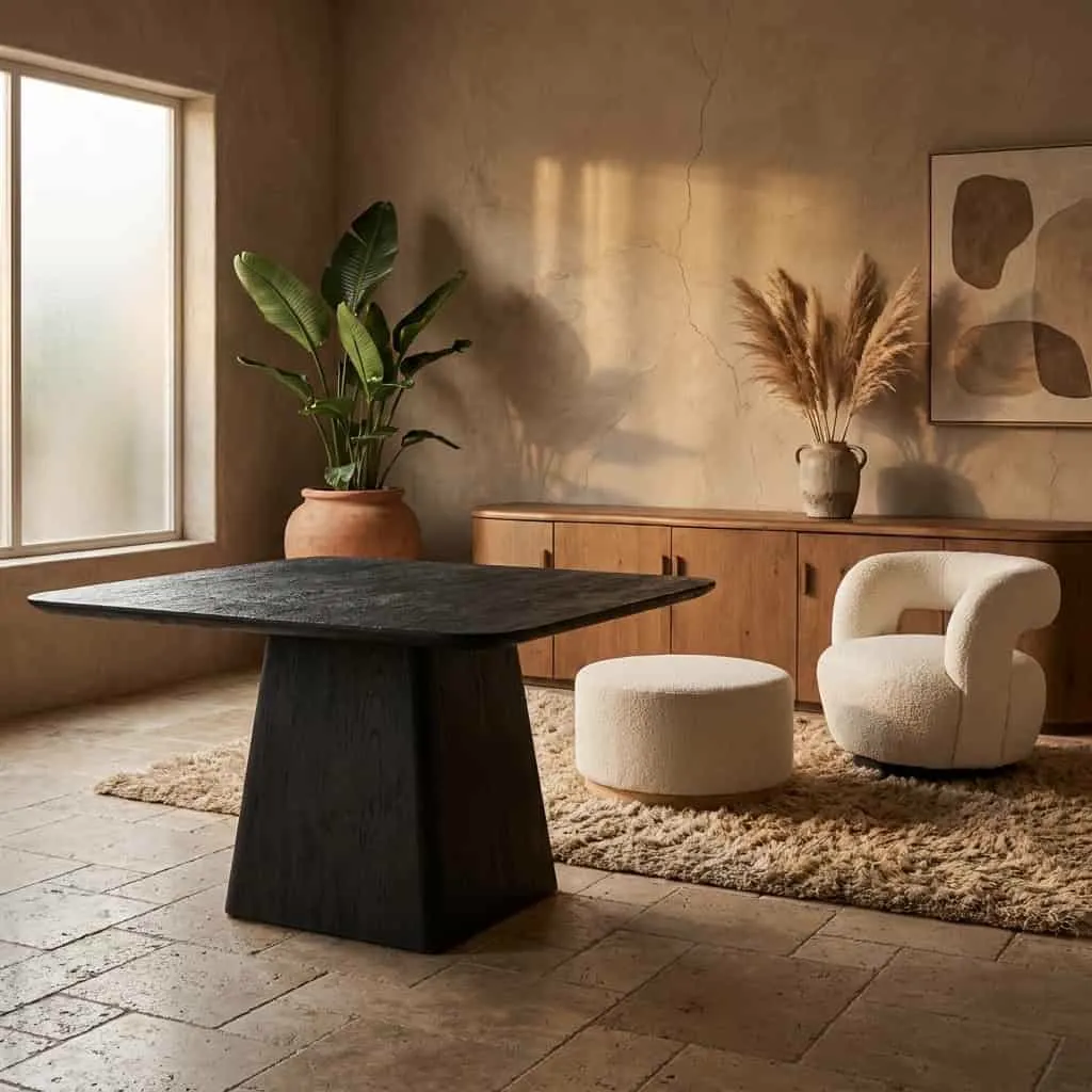 Eettafel Aron vierkant 150 - zwart