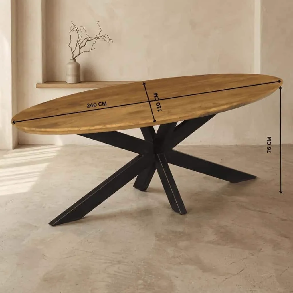 Eettafel Brandy | 240 cm | Ovaal
