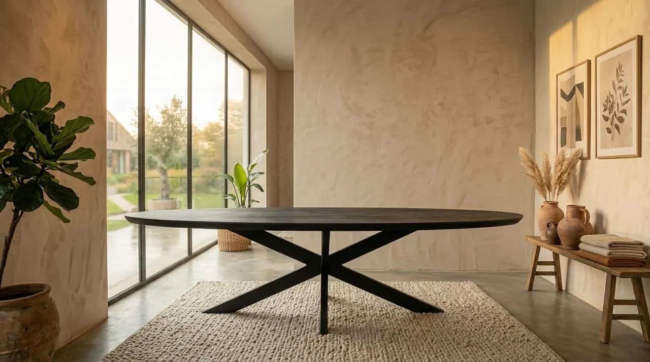 Dining table Brandy Black | 160 cm | Oval - Starfurn