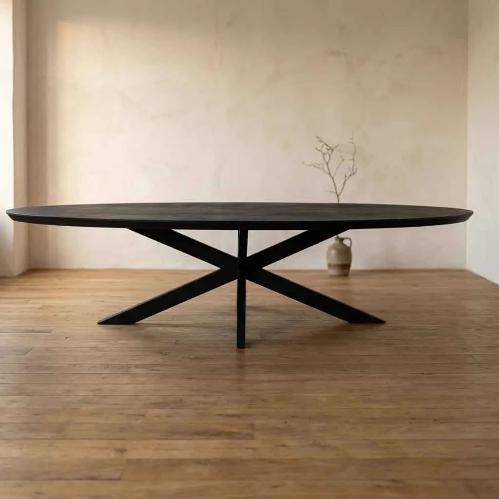 Eettafel Brandy Black | 180 cm | Ovaal