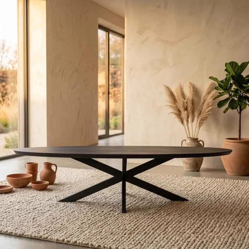 Dining Table Brandy Black | 300 cm | Oval - Starfurn
