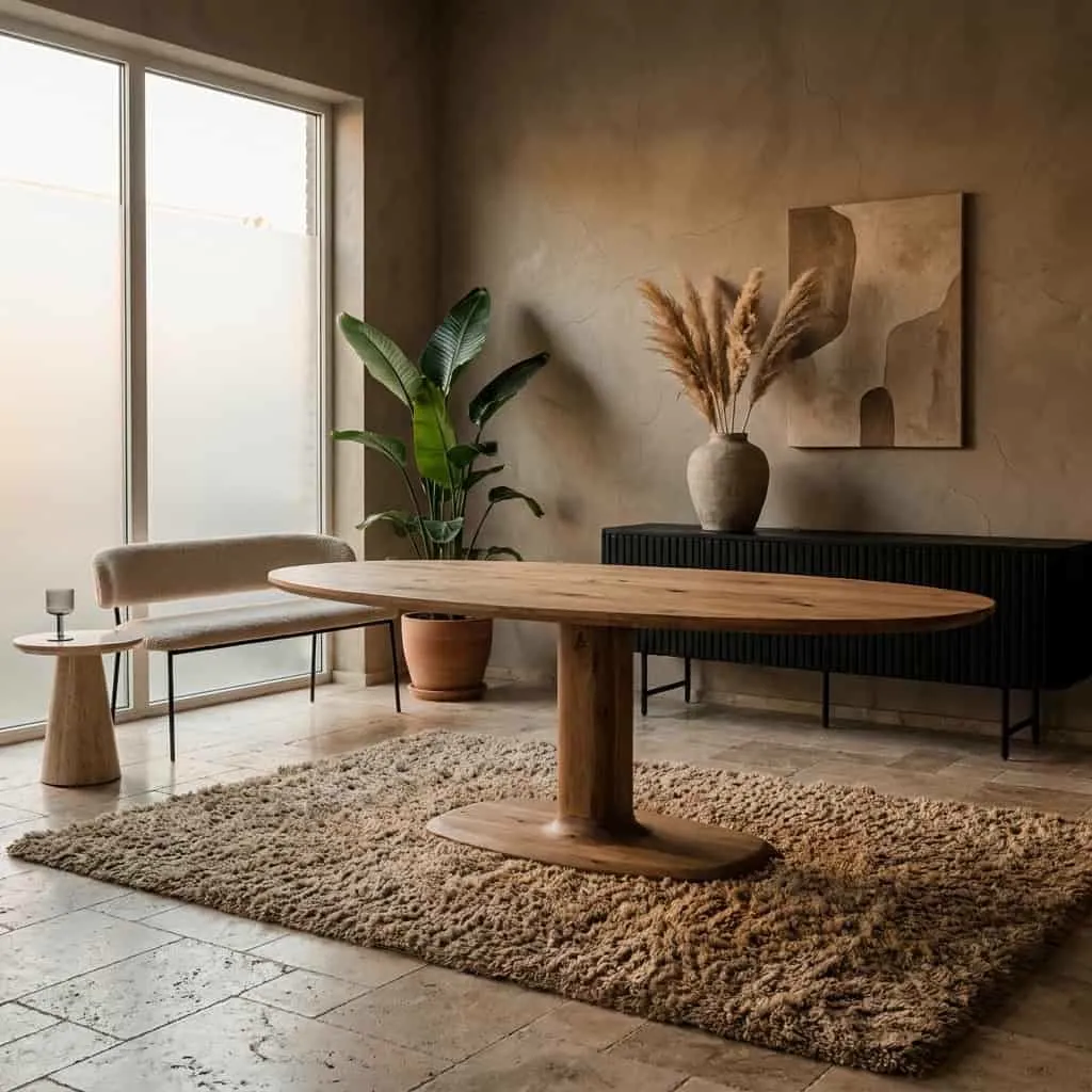 Esstisch Coco 240x110 cm - hellbraun in einem stilvollen, modern eingerichteten Wohnzimmer - Eleonora