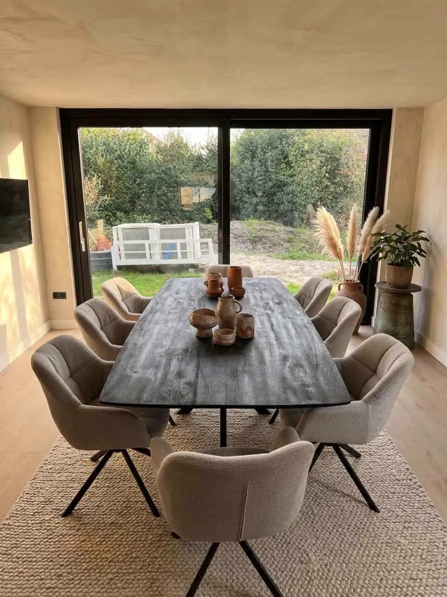 Danish Oval Dining Table Black | Mango Wood - Mokana Furniture
