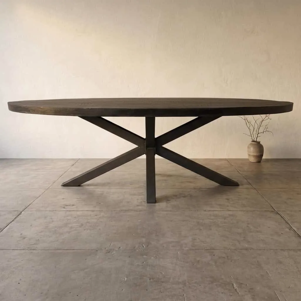 Dining Table Denver Black | 180 cm | Oval - Starfurn