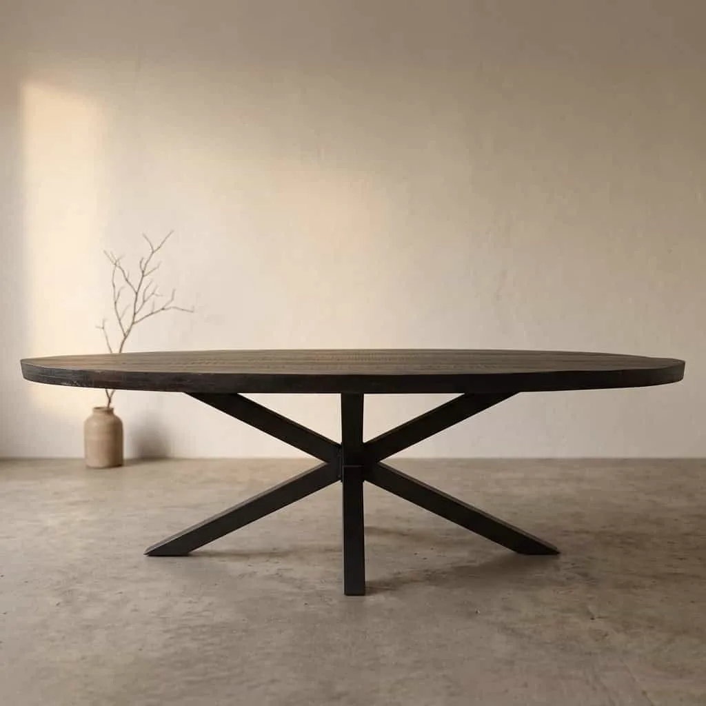 Eettafel Denver Black | 240 cm | Ovaal - Starfurn