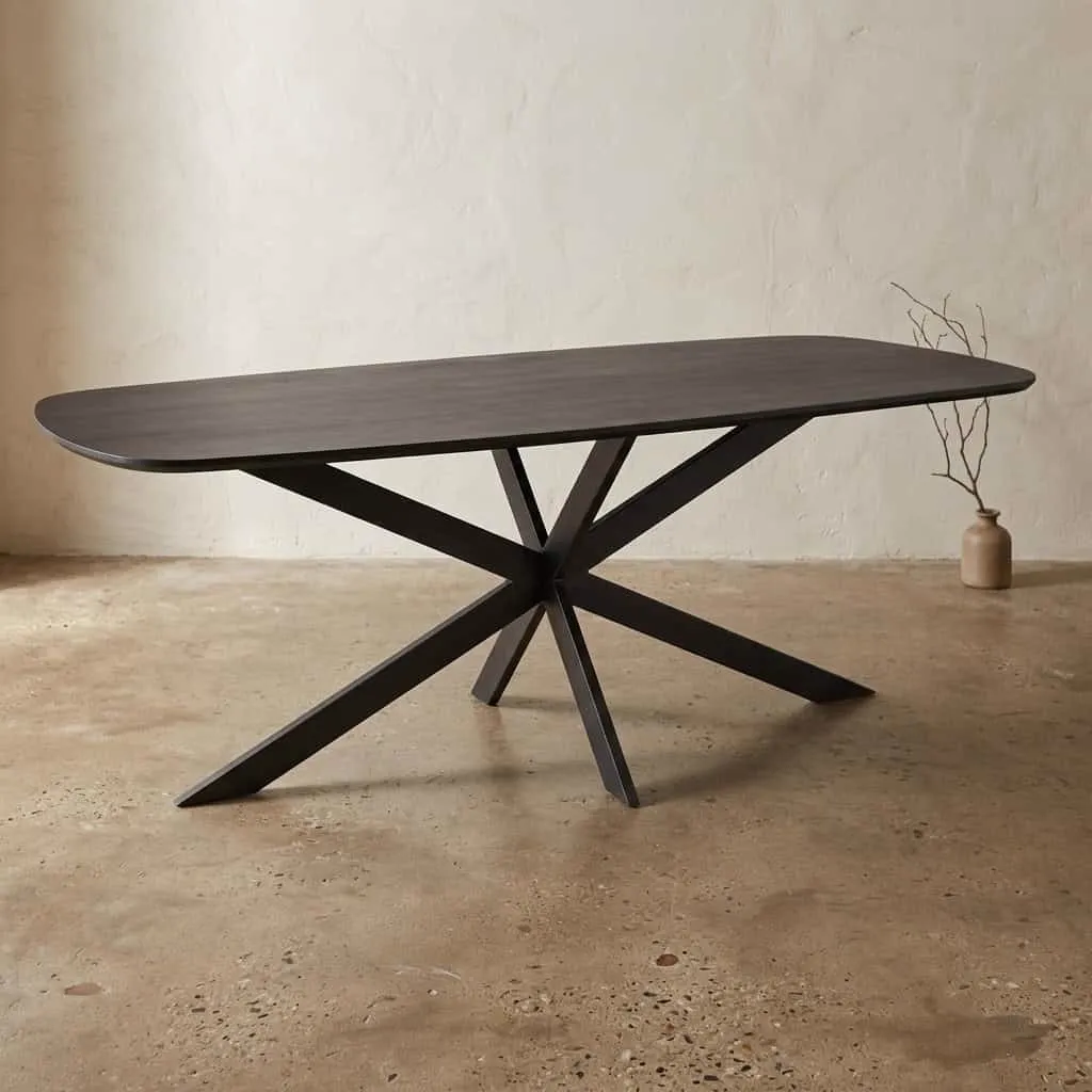 Dining Table Elegance Black | 240 cm | Danish oval - Starfurn