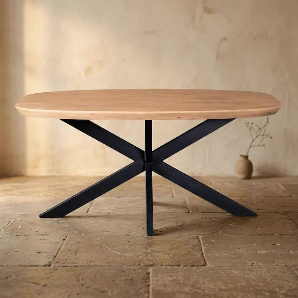 Madison Natural Dining Table | 160 cm | Danish Oval - Starfurn