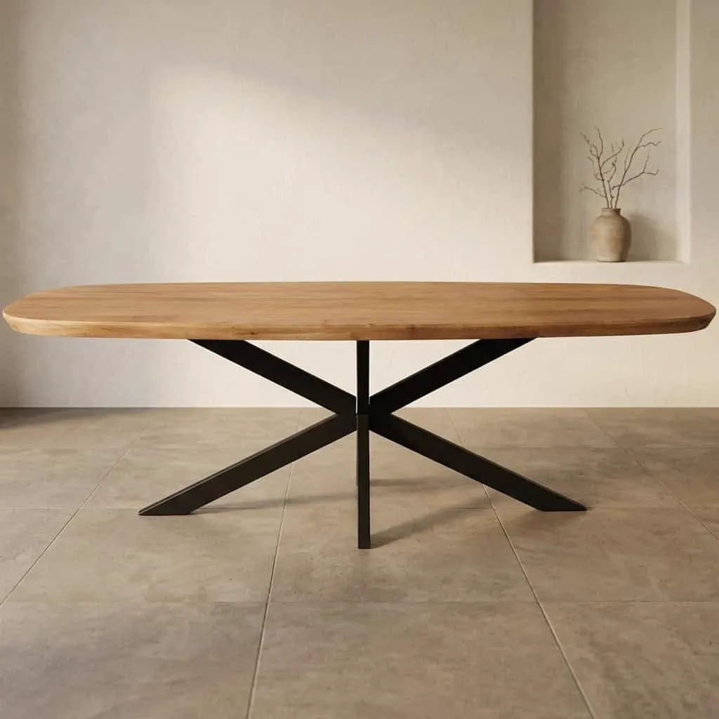 Madison Natural Dining Table | 200 cm | Danish Oval - Starfurn