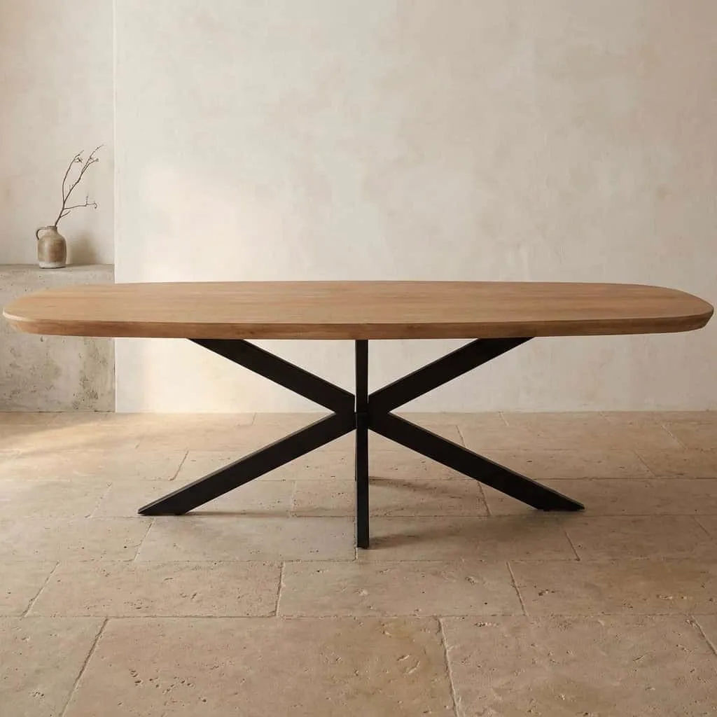Madison Natural Dining Table | 240 cm | Danish Oval - Starfurn