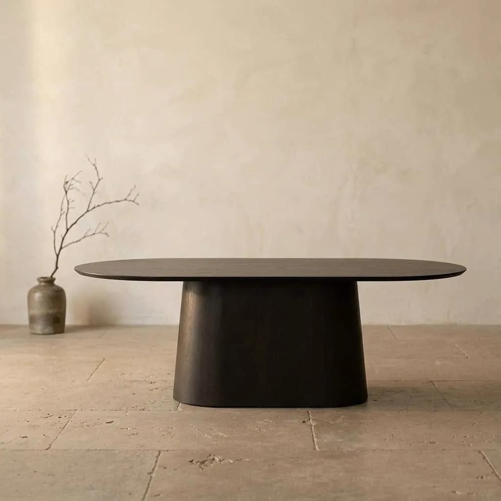 Novero Espresso Dining Table 230cm - Livingfurn