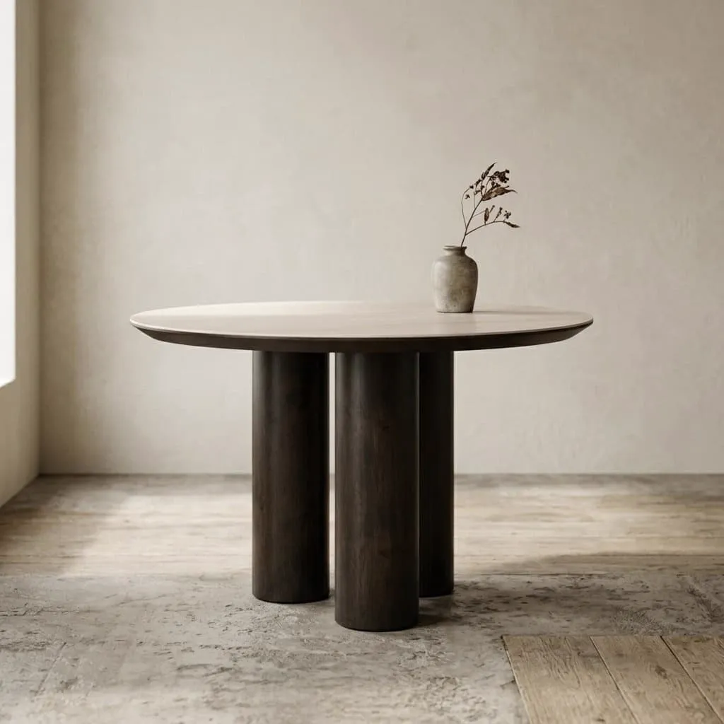 Ritz brown dining table 120Ø - Richmond Interiors