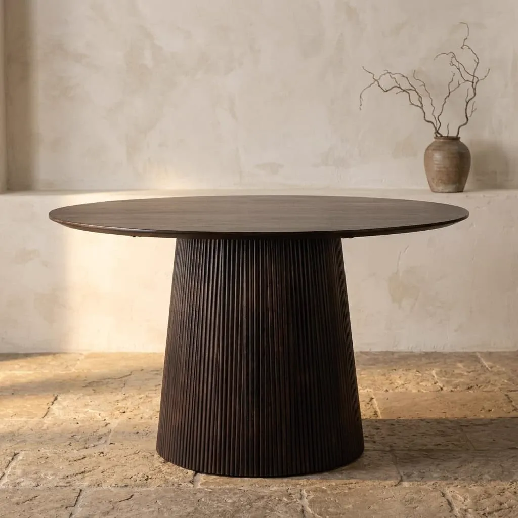 Dining Table Salvator Walnut 130cm - Livingfurn