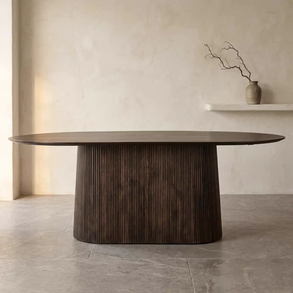 Dining Table Salvator Walnut 200cm - Livingfurn