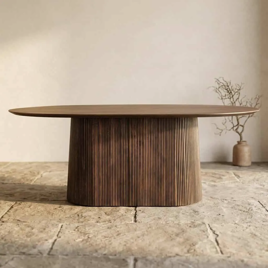Dining Table Salvator Walnut 230cm - Livingfurn