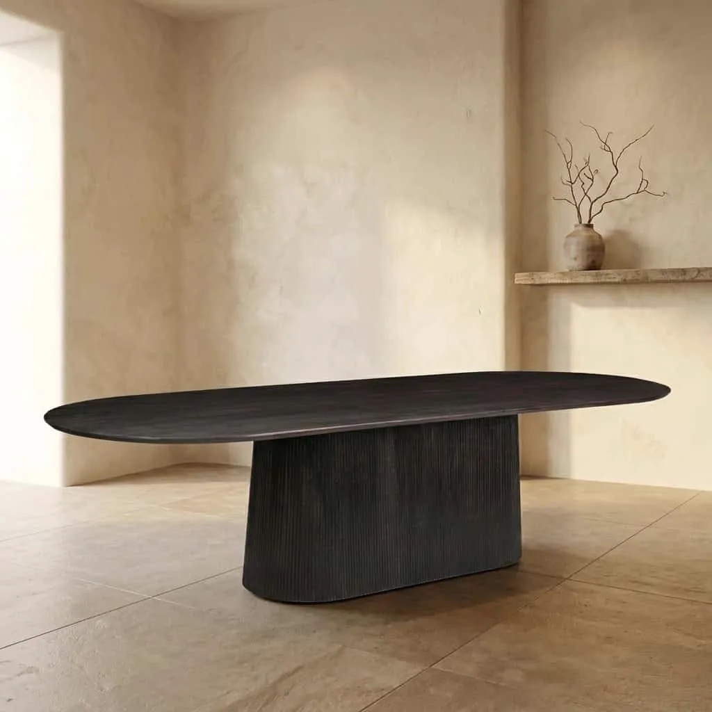 Dining Table Salvator Walnut 300cm - Livingfurn