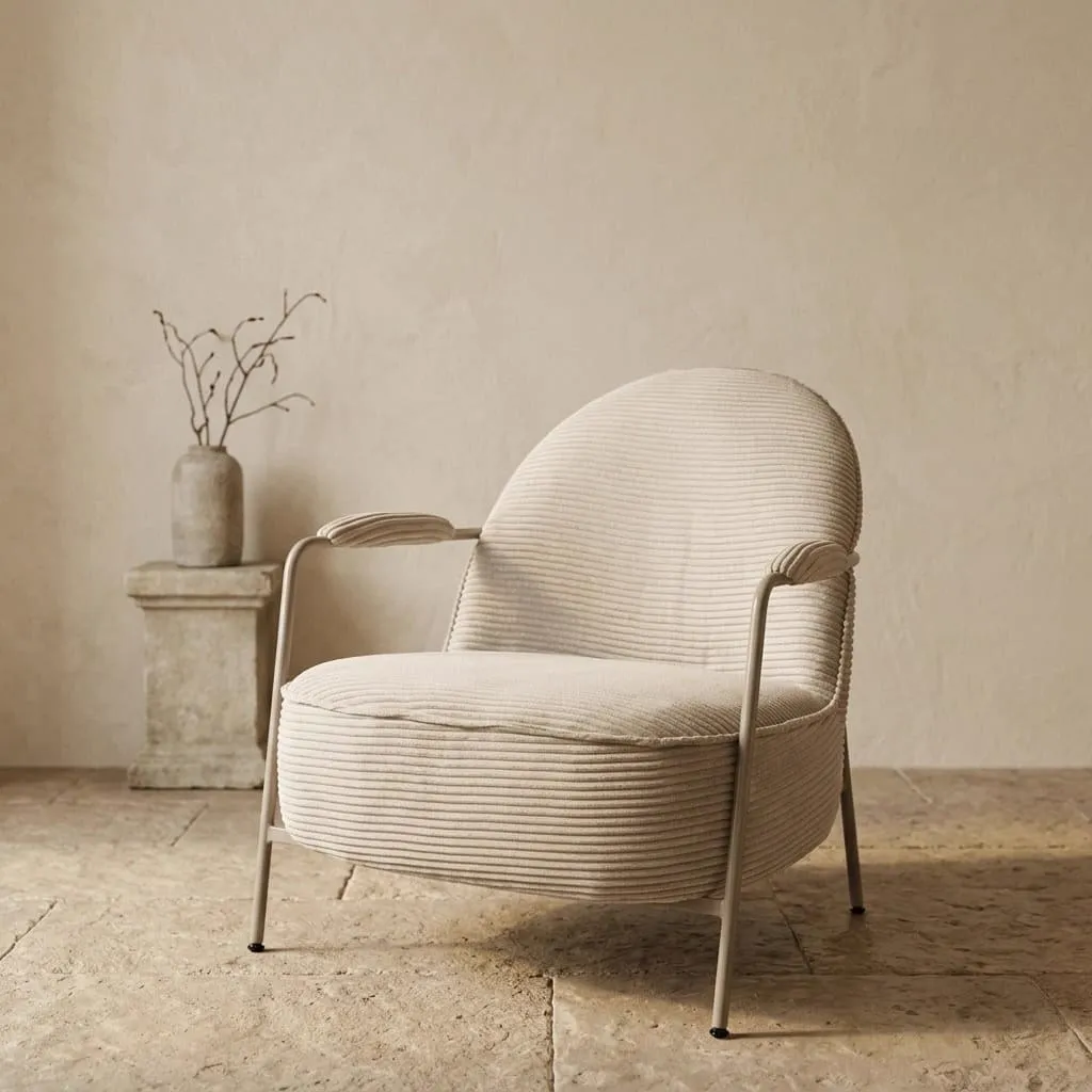 Armchair Elton Sand Frame Rib Sand - MySons