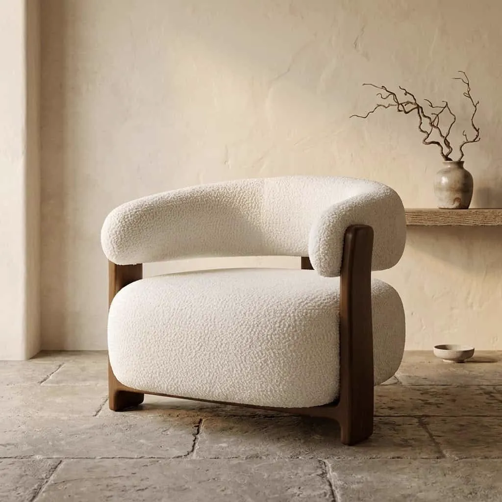 Fauteuil Bocks Be lovely en notenhout - Zitform
