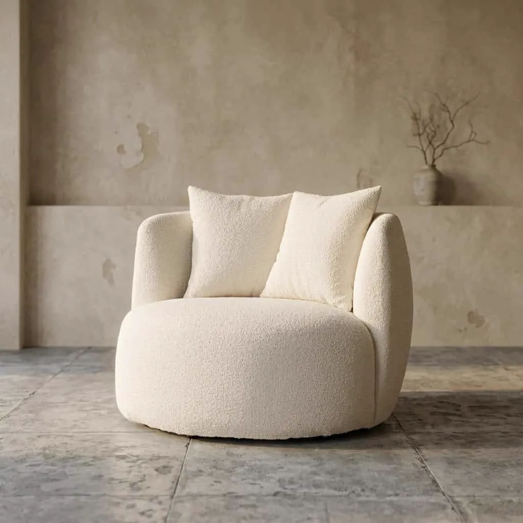 Sessel Louis mit Kissen - beige Spark