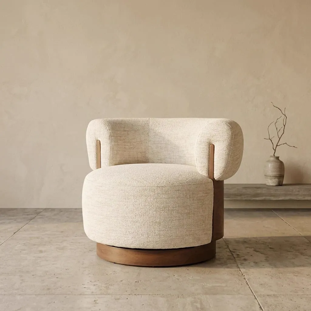 Fauteuil Nila bruin - beige Vanu
