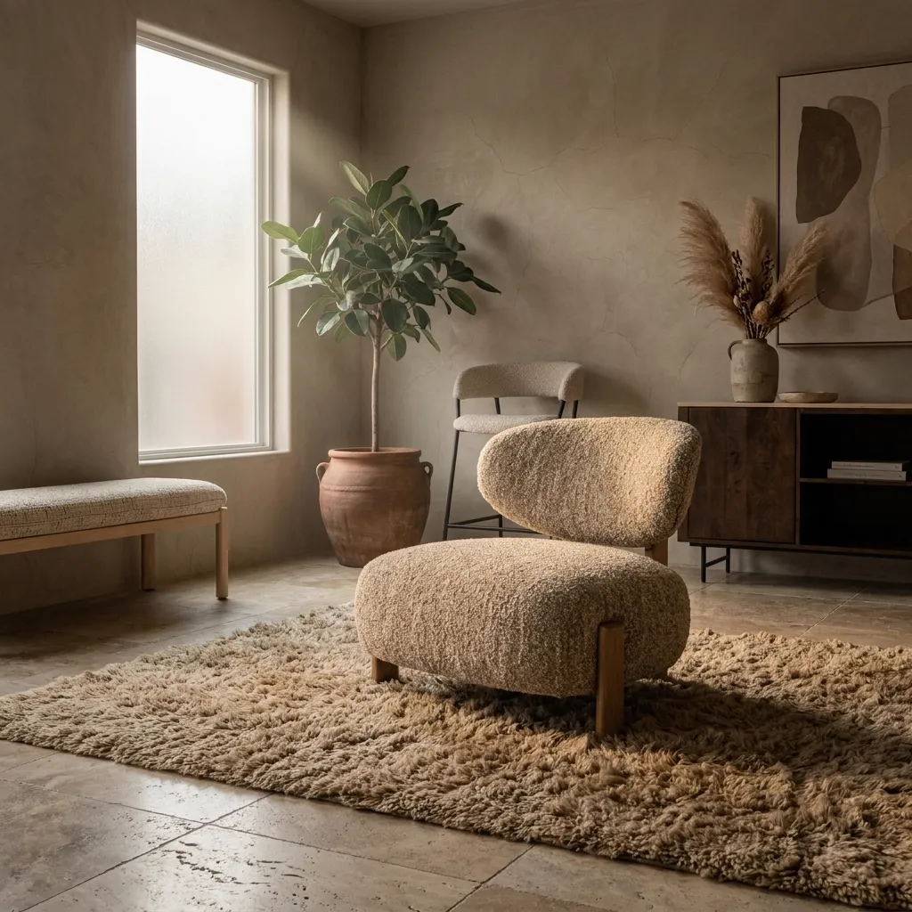 Armchair Reza natural - beige Bay - Eleonora