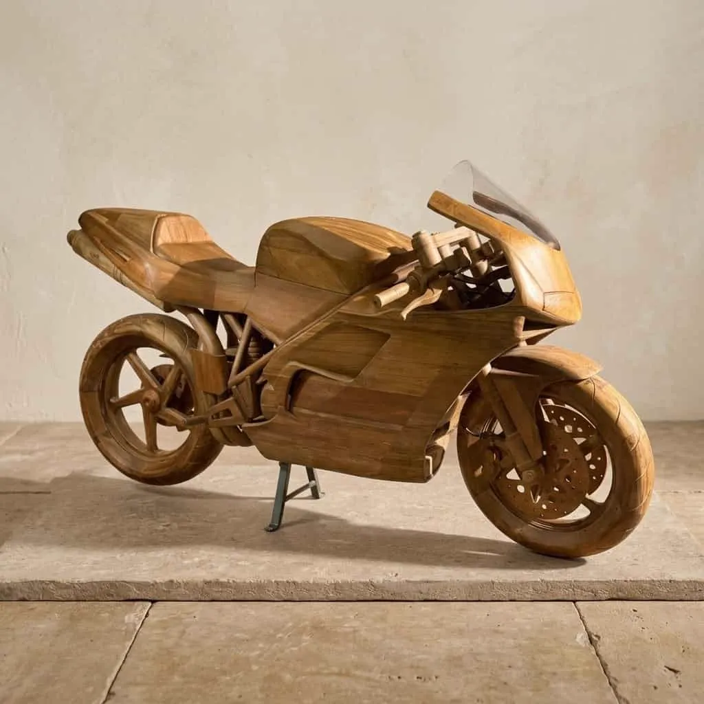 Houten motor replica