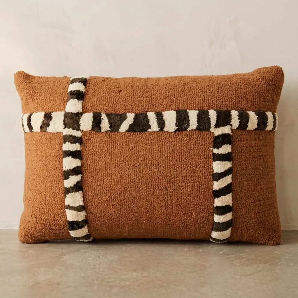 Kussen StripeScape caramel - By-Boo