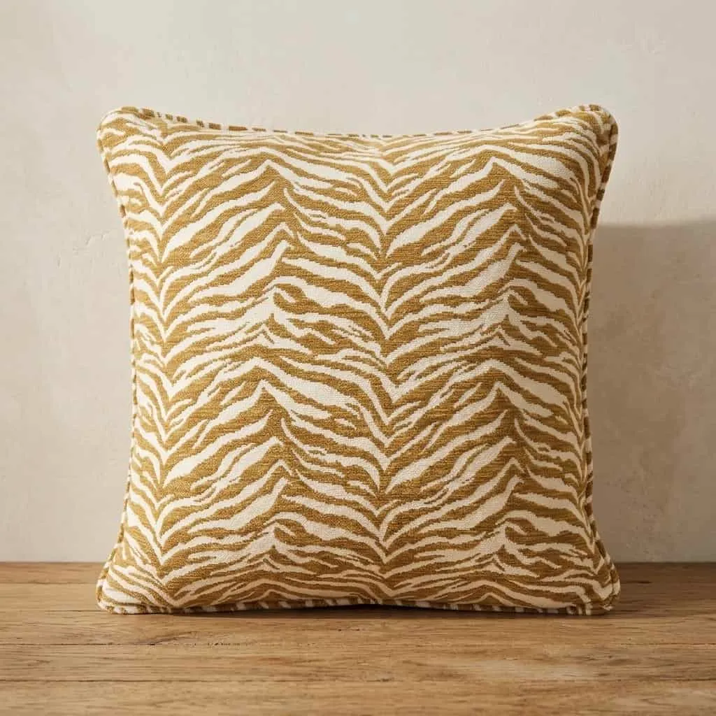 Cushion Tigra 45x45 cm - mustard - By-Boo