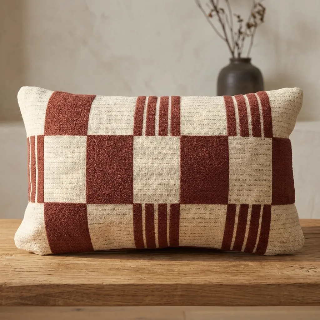 Kussen Twist 35x55 cm - burgundy - By-Boo