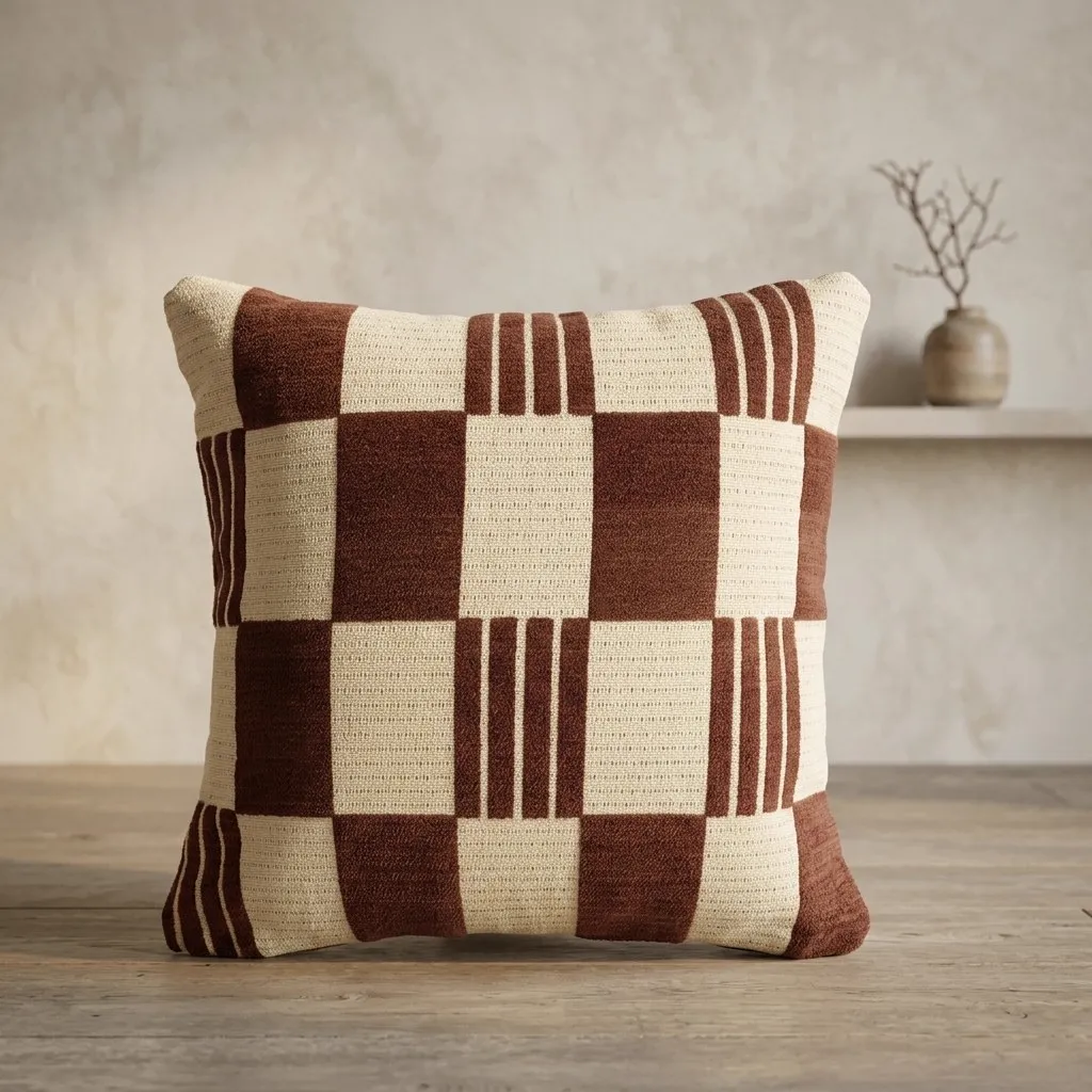 Kissen Twist 45x45 cm - Bordeaux - By-Boo