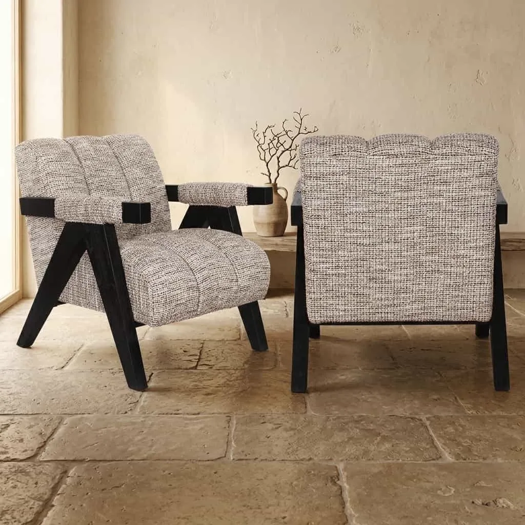 Sillón lounge Clover trendy nature (Tejido, Gris) - Richmond Interiors