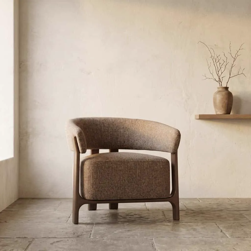 Dalara Lounge Chair brown tweed - Richmond Interiors