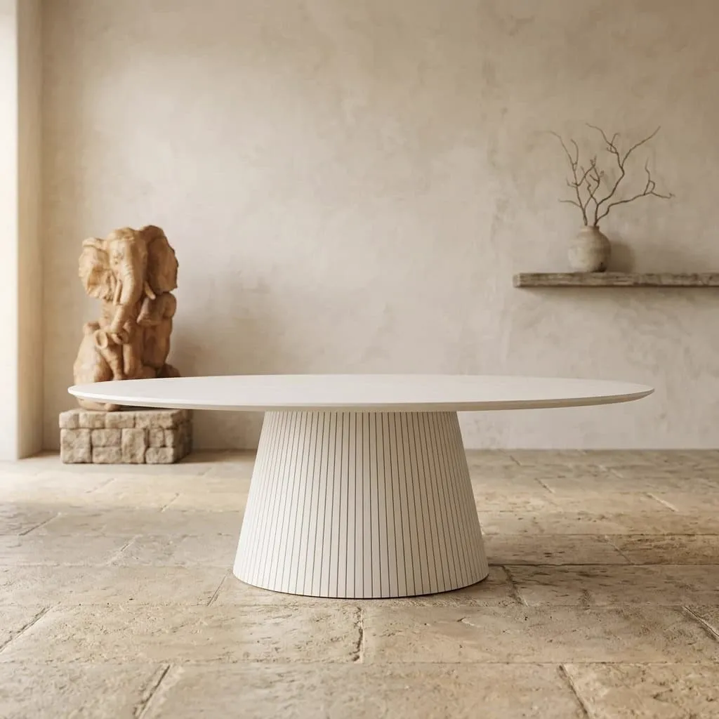 Ovale eettafel Solana Zand Mangohout 240 cm - Starfurn