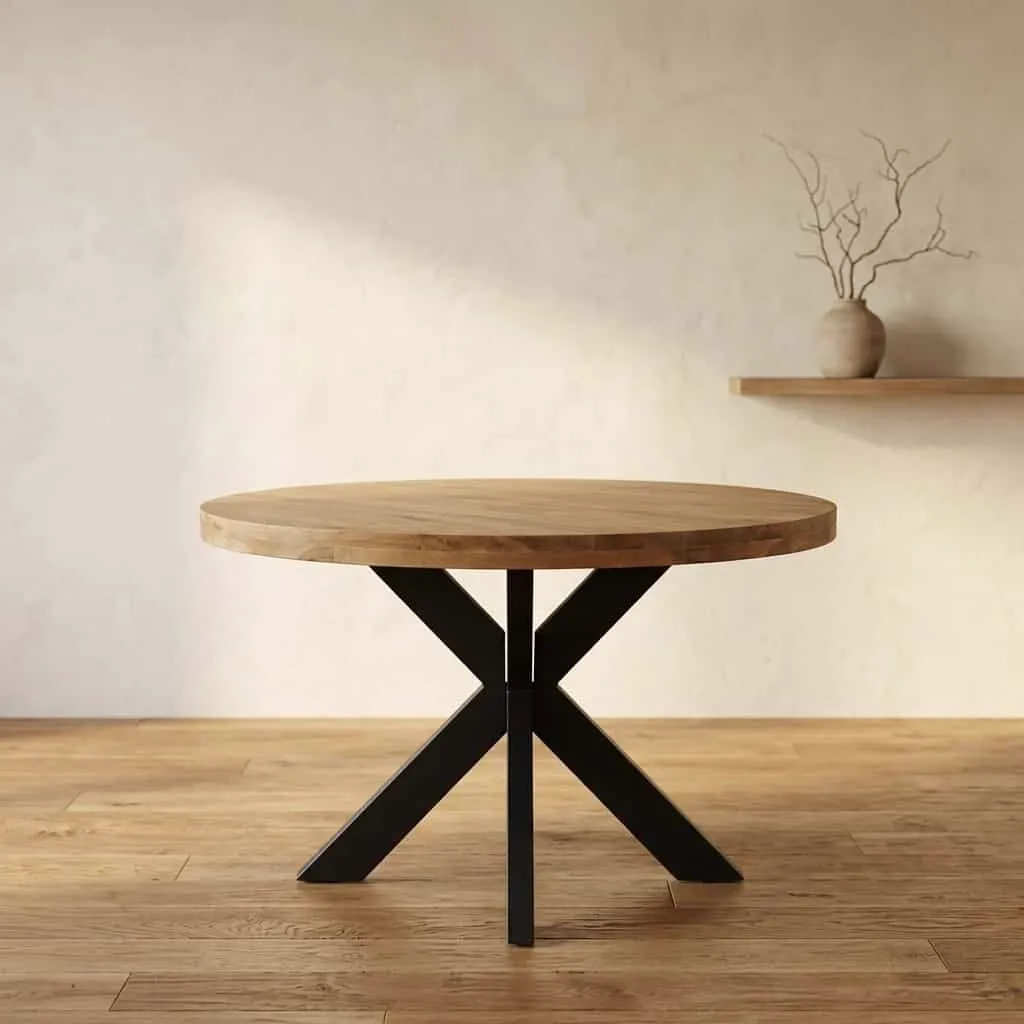Ronde eettafel Dakota Naturel Mangohout 130 cm - Starfurn