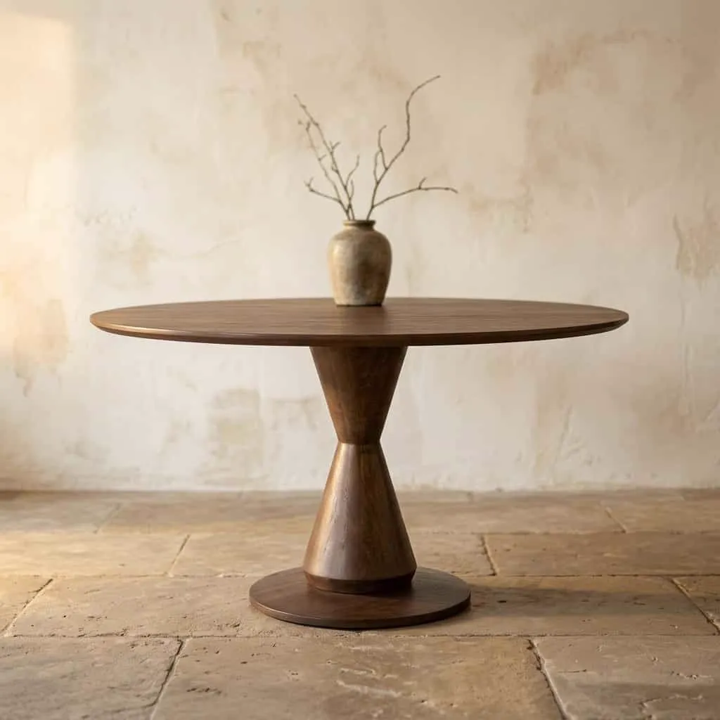 Ronde eettafel Lima Bruin Mangohout 130 cm - Starfurn